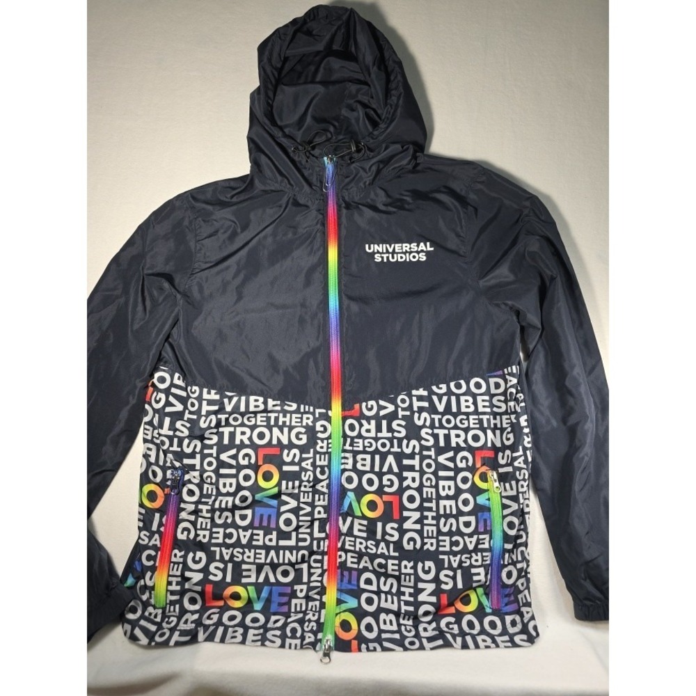Universal Studios PRIDE Windbreaker Jacket Full Zip Lightweight Adult Medium